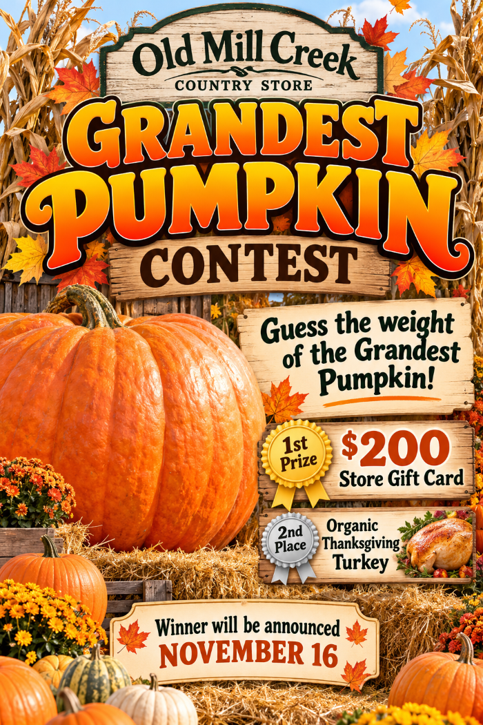 Grandest Pumpkin Contest Poster 2026